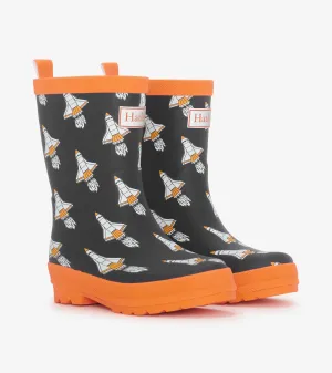Boys Space Shuttles Matte Wellies