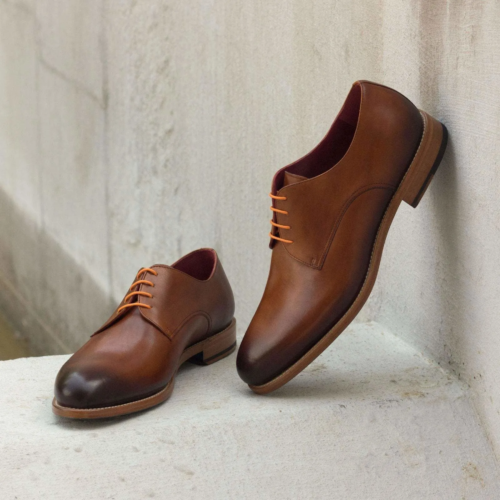 Derby-Painted Calf, Brown-Wholesale