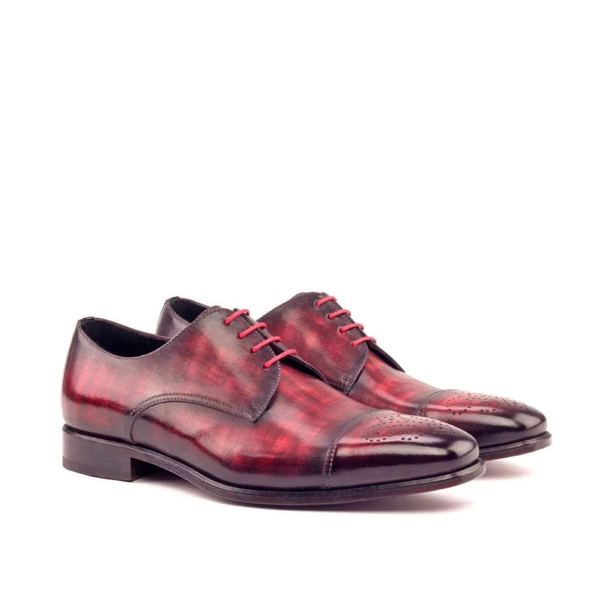 Derby-Patina, Patent, Burgundy, Black-Wholesale