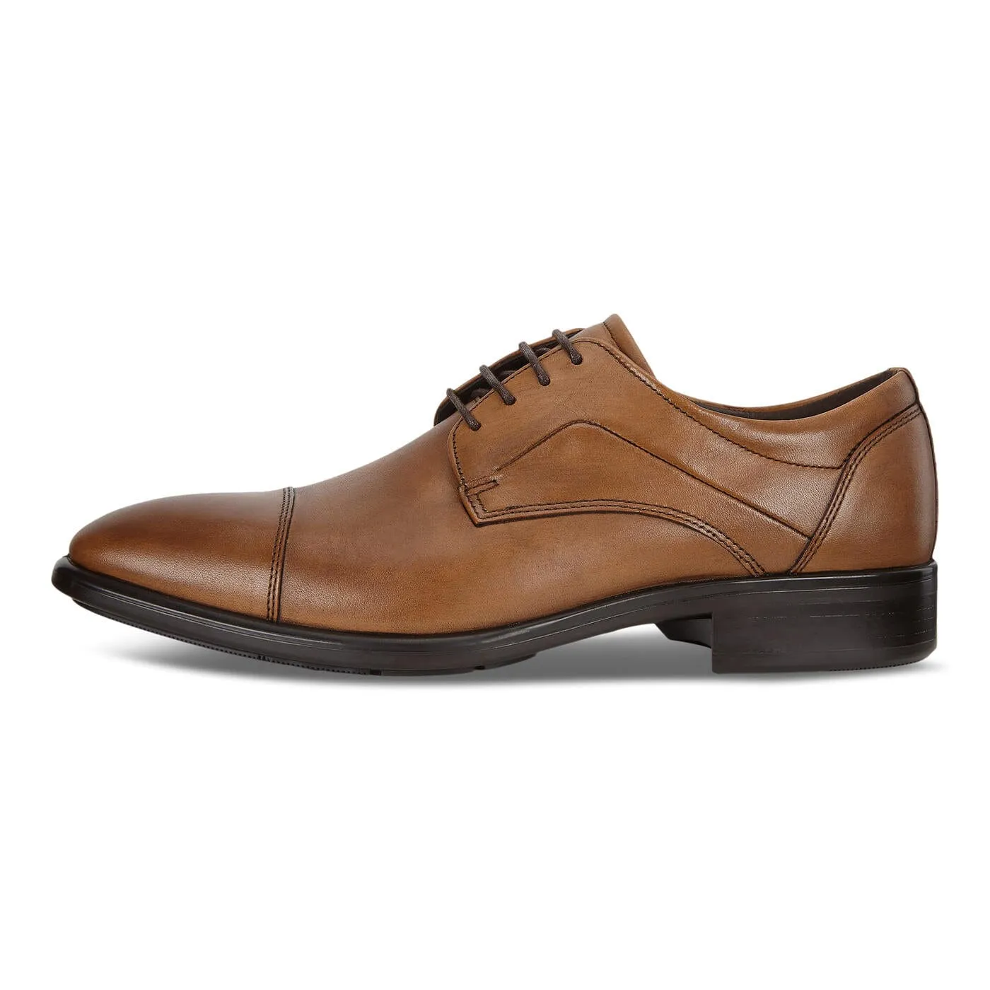 Ecco Men's City Tray Lace Dress Shoes- Amber