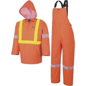 Element FR™ FR 3-Piece Safety Rain Suit, PVC, 2X-Large, High-Visibility Orange