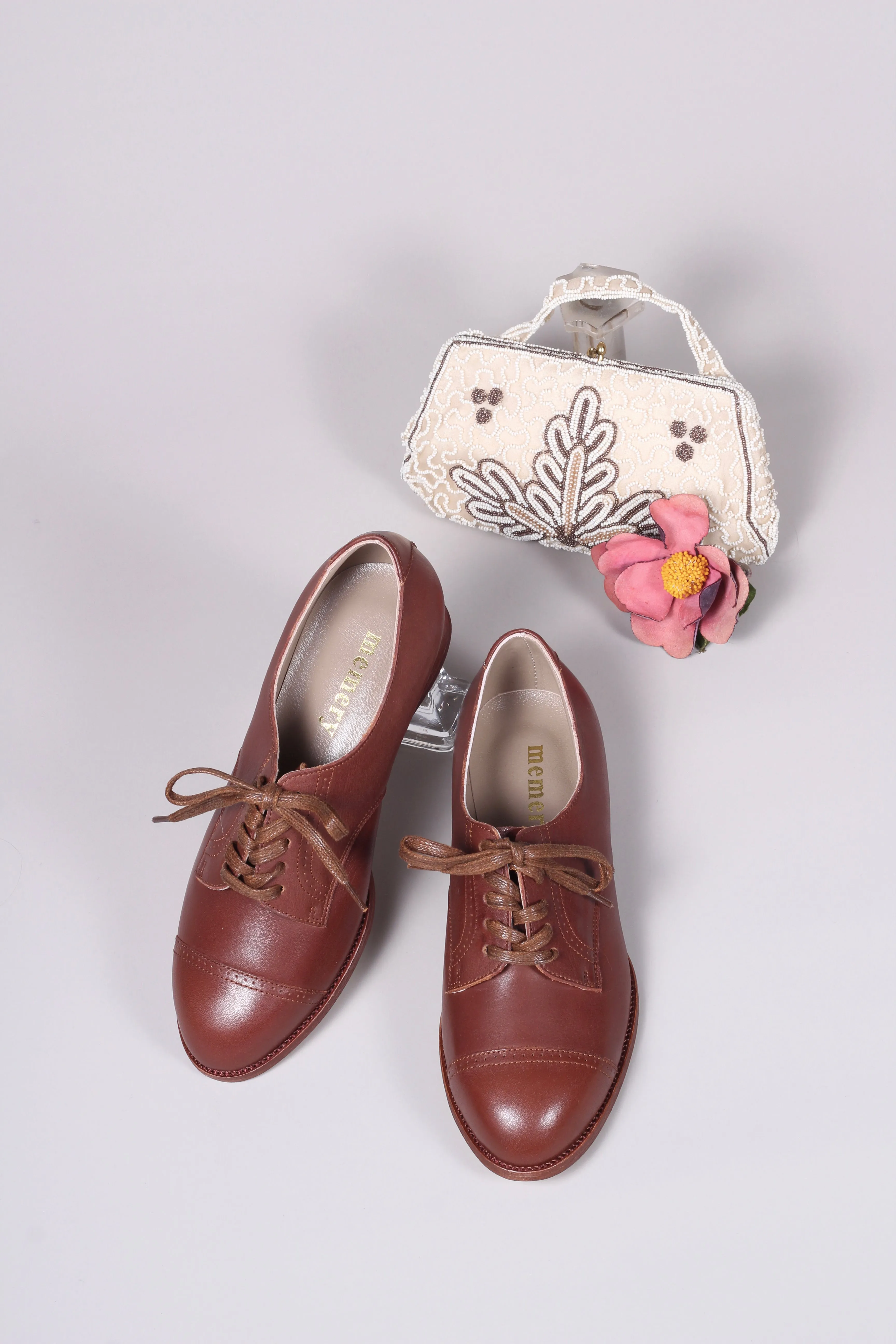 Everyday flat Derby shoes - 40s - Brown - Eleanor