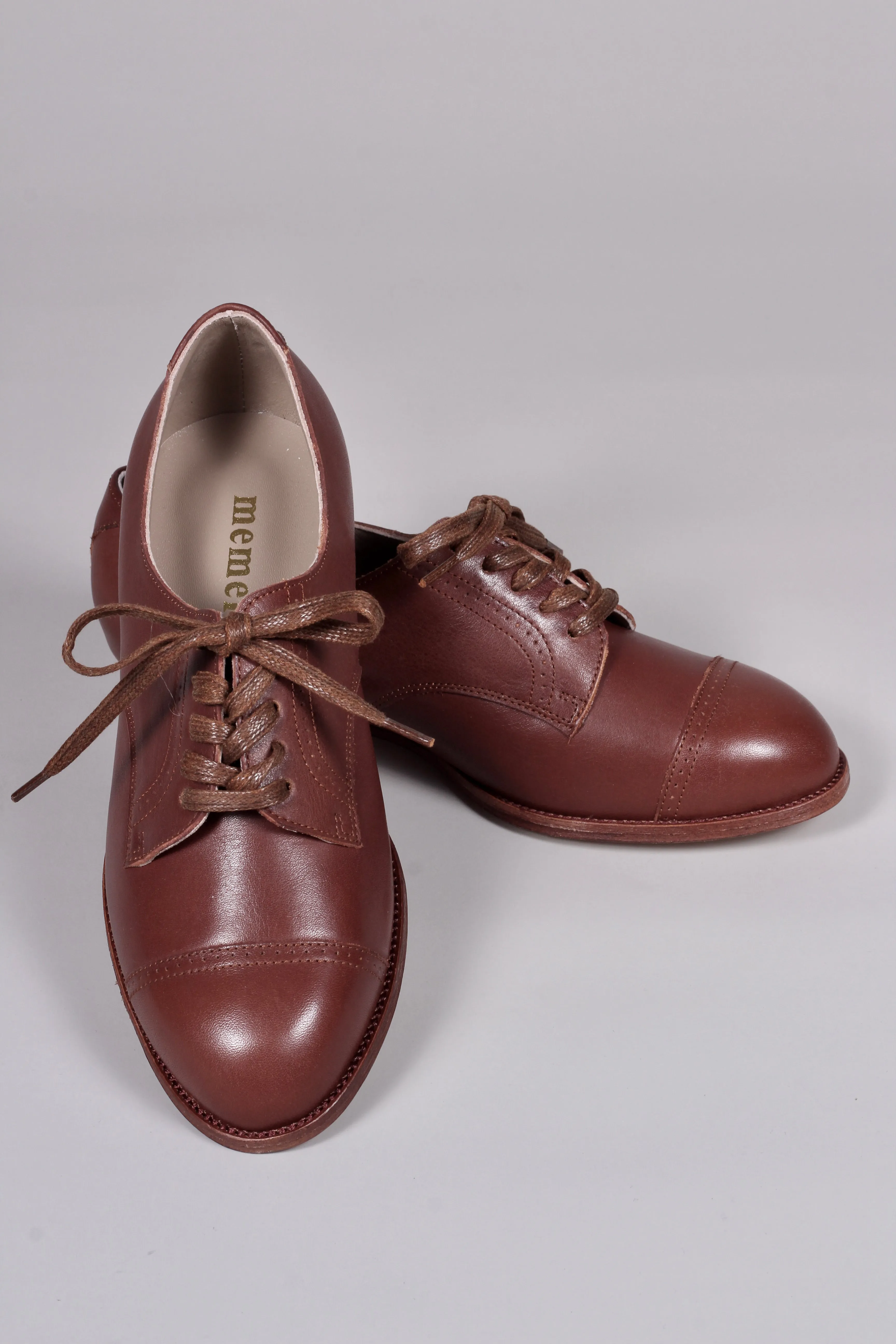 Everyday flat Derby shoes - 40s - Brown - Eleanor