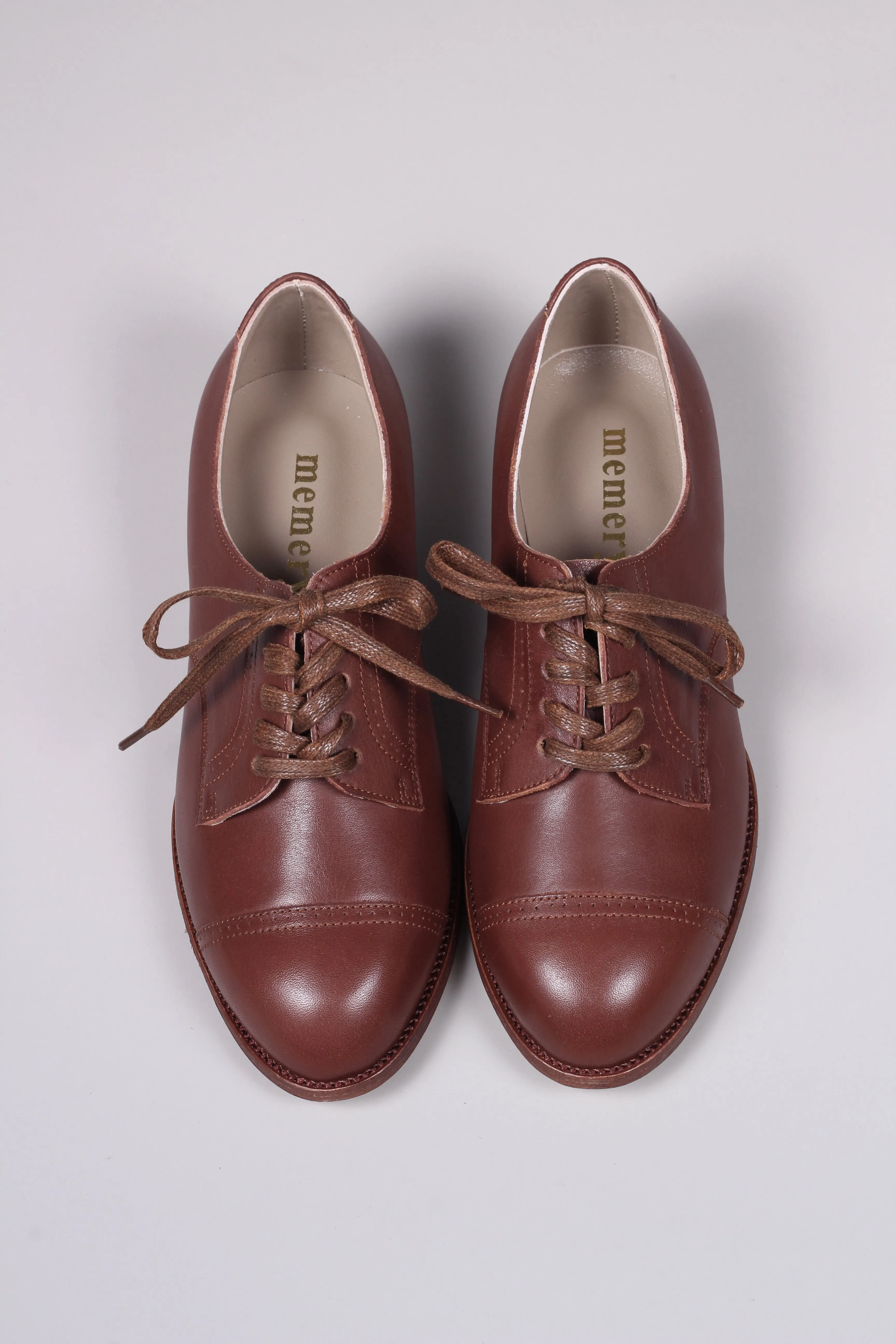 Everyday flat Derby shoes - 40s - Brown - Eleanor