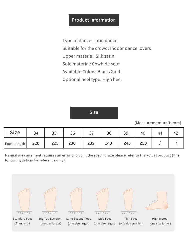 High Heel Latin Dance Shoes Silk Satin Dance Shoes
