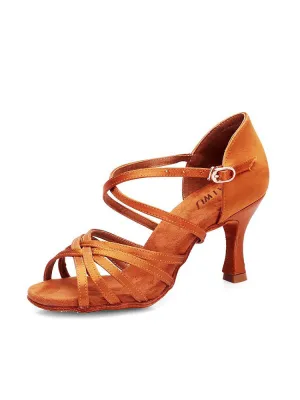 High Heel Latin Dance Shoes Silk Satin Dance Shoes