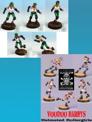 Impact City Roller Derby - 2 Team Helmeted Roller Derby Set (Metal) RD_ICRD