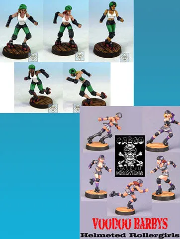 Impact City Roller Derby - 2 Team Helmeted Roller Derby Set (Metal) RD_ICRD