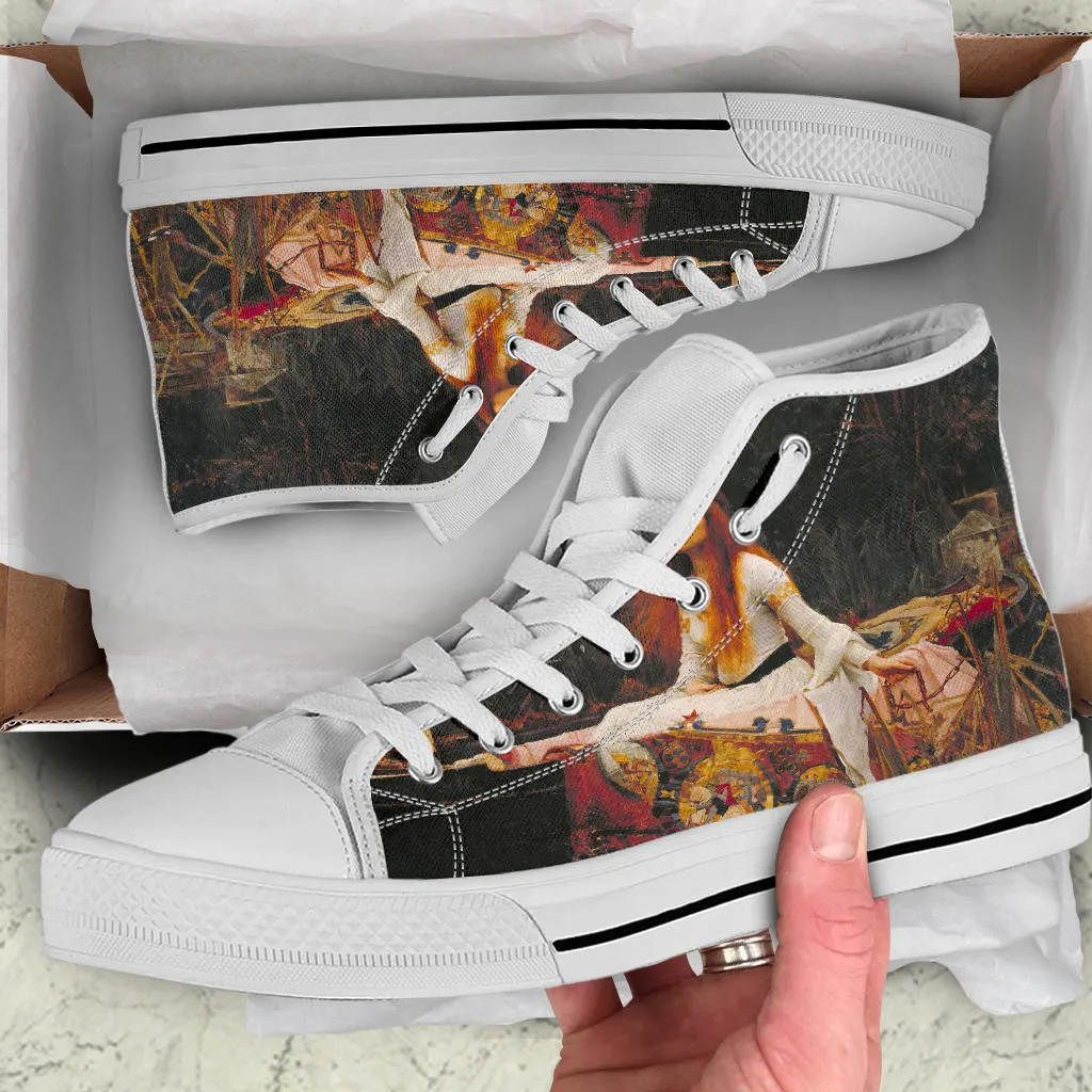 Lady of Shalott Women's High Top Shoes Sneakers