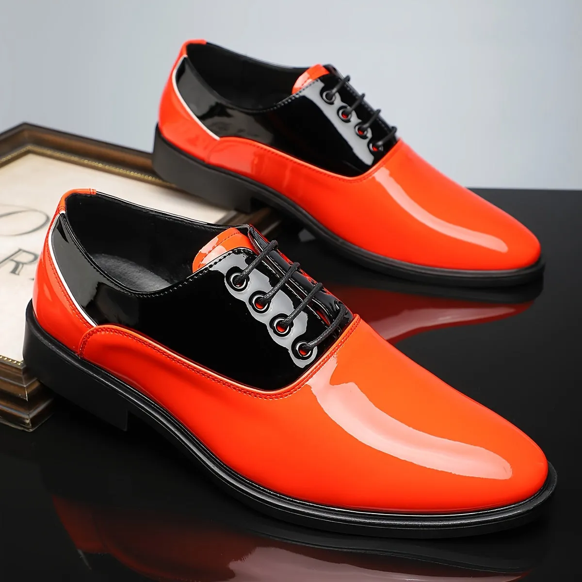 Men's Elegant Comfortable PU Leather Lace Up Formal Shoes