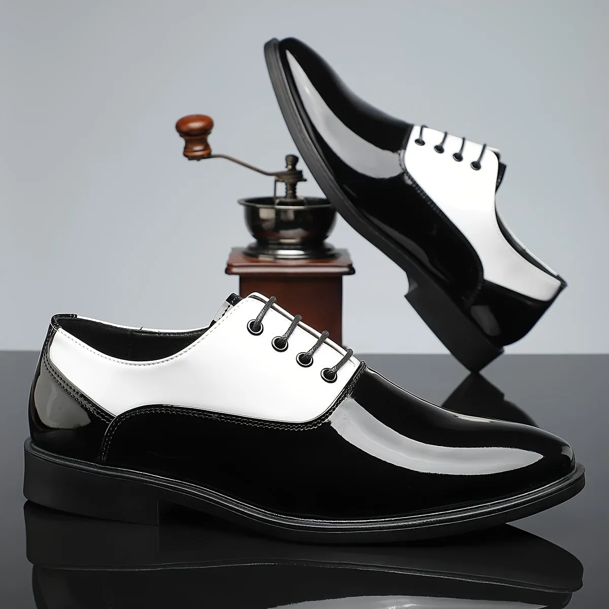 Men's Elegant Comfortable PU Leather Lace Up Formal Shoes