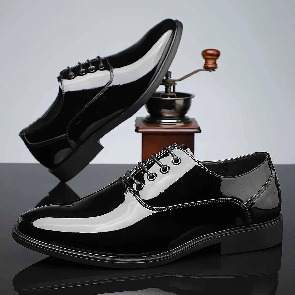 Men's Elegant Comfortable PU Leather Lace Up Formal Shoes