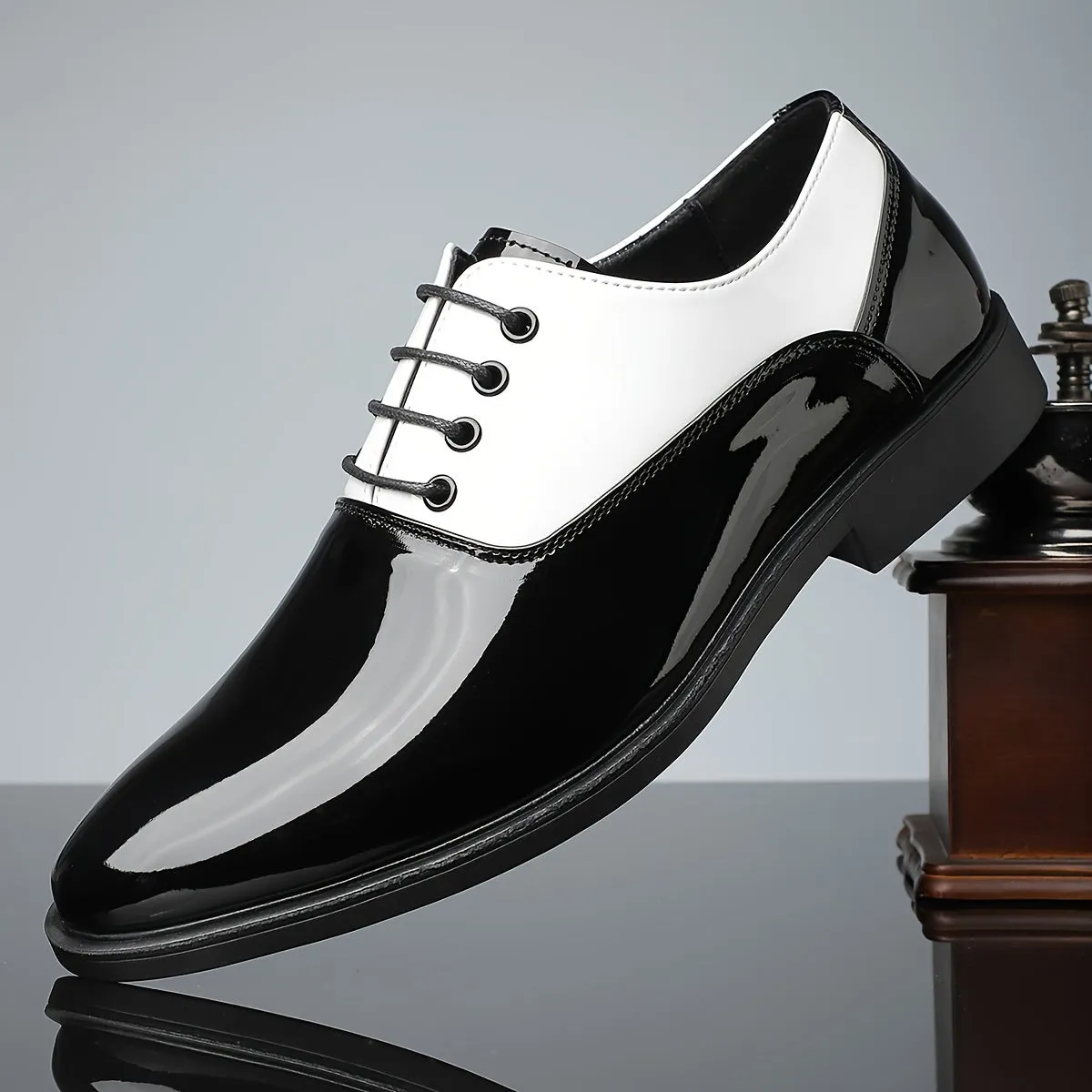 Men's Elegant Comfortable PU Leather Lace Up Formal Shoes