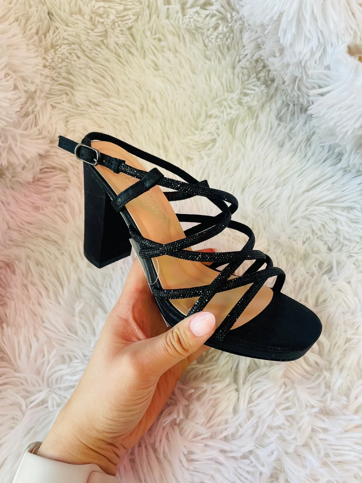 Morita- Black Shimmer Heels