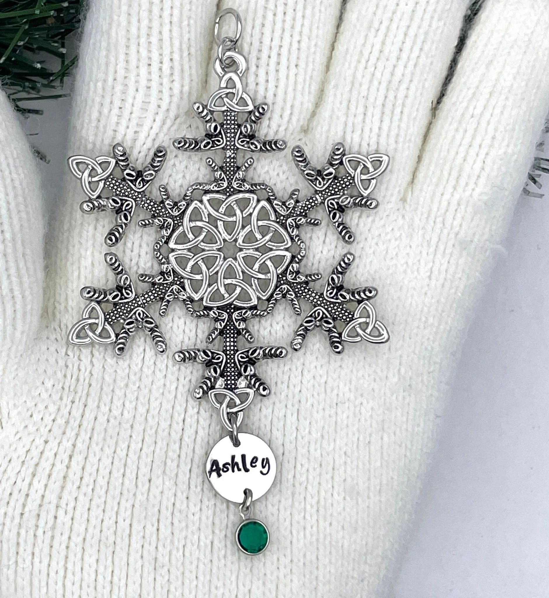 Personalized Limited Edition Irish Dance/Trinity SnowWonder® (6062limited2022) Snowflake Themed Ornament, Trinity ghillies shoes