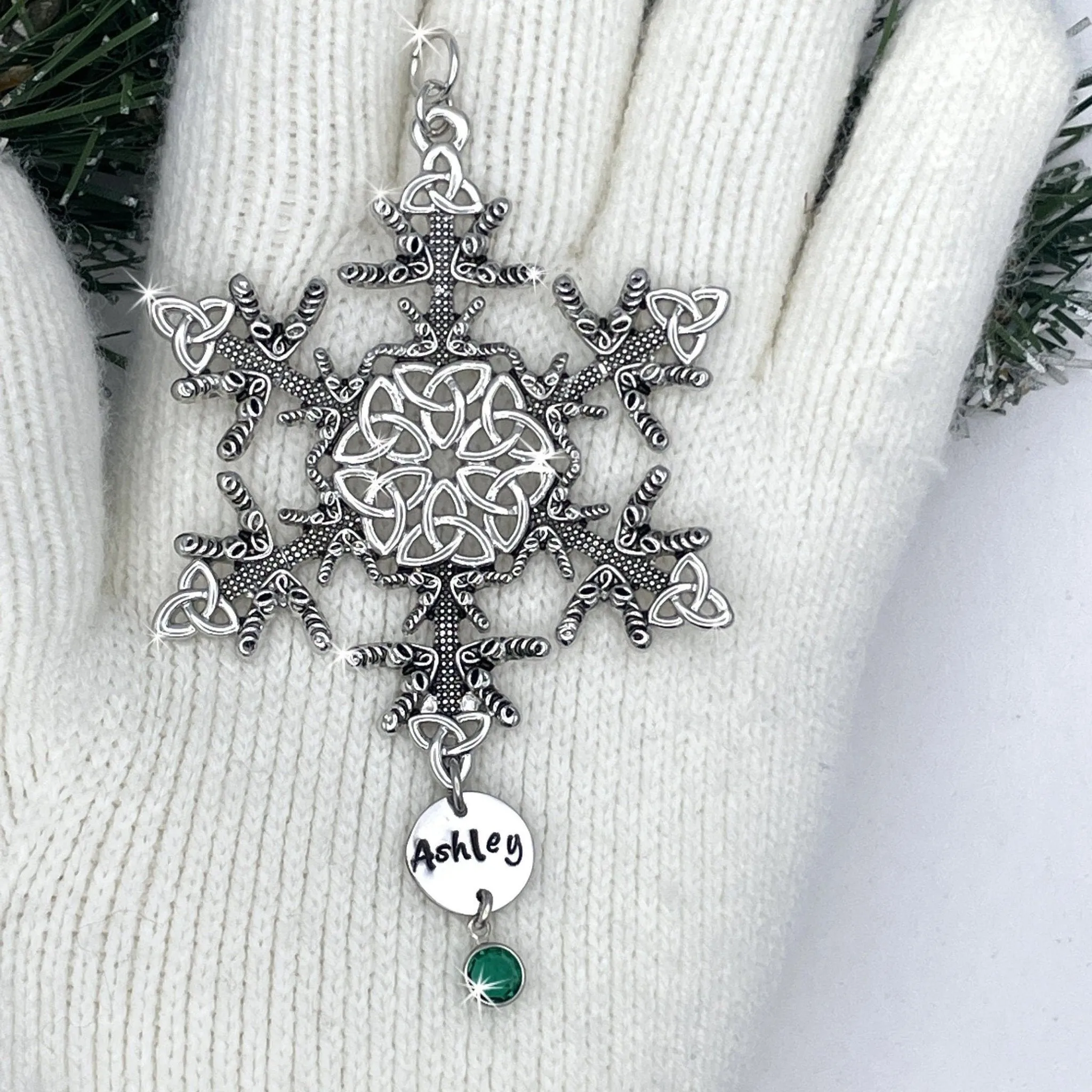 Personalized Limited Edition Irish Dance/Trinity SnowWonder® (6062limited2022) Snowflake Themed Ornament, Trinity ghillies shoes