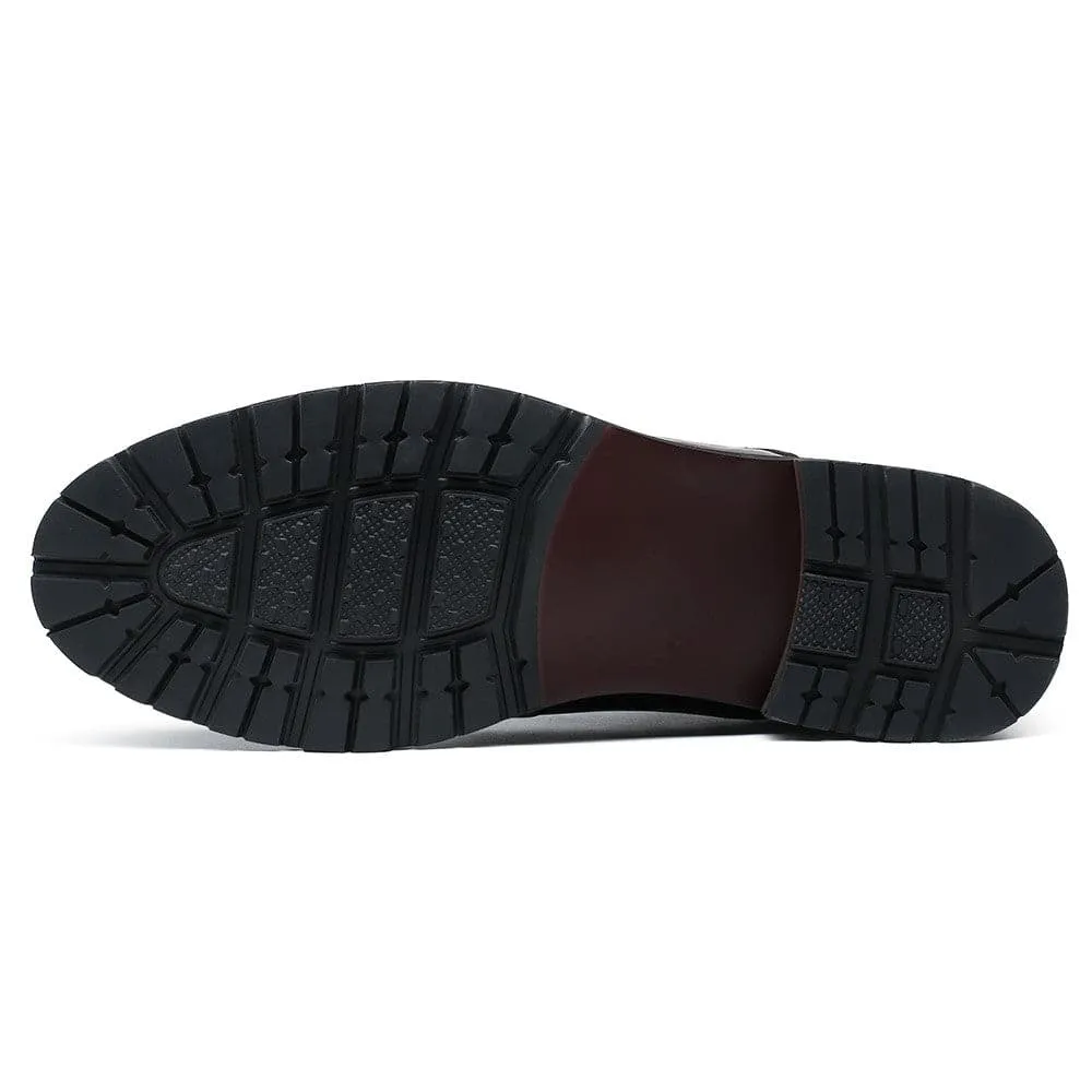 This item only ships to the United States - 7 CM / 2.76 Inches CMR CHAMARIPA Height Increasing Shoes -  Coffee Derby Dress Shoes