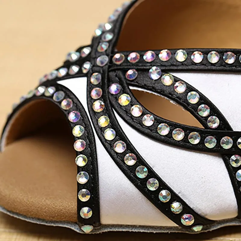 Women's Satin Customized Heel Ballroom Dance Shoes/Latin Dance Shoes