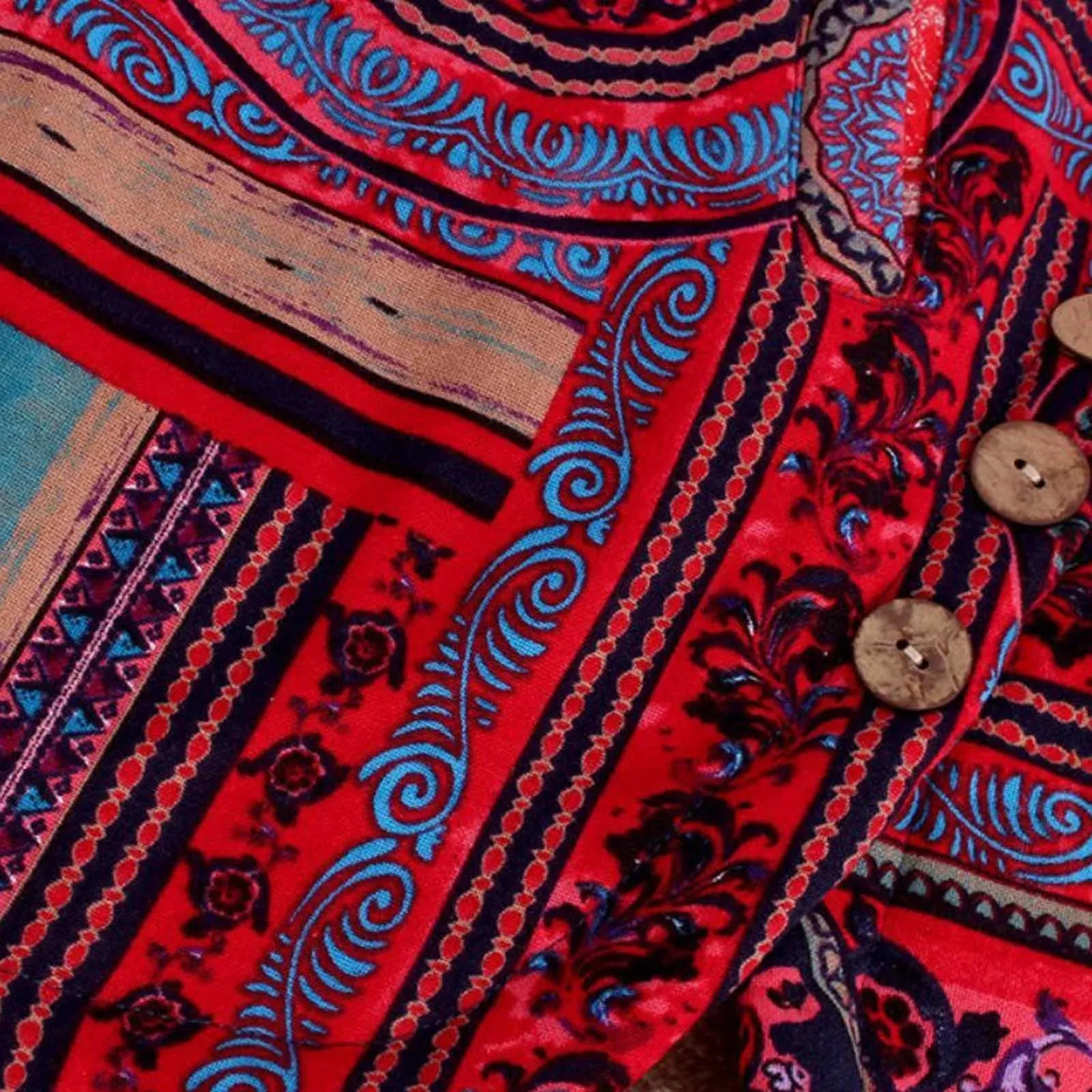 Womens Winter Clothes Jackets Outwear Long Sleeve Winter Warm Hooded Casual Pattern Print Oversized Coats Red XXXL